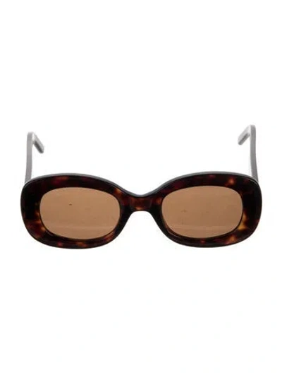 Pre-owned Sézane Oversize Tinted Sunglasses In Brown