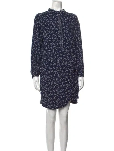 Pre-owned Sézane Paisley Print Mini Dress In Blue