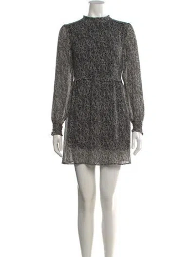 Pre-owned Sézane Paisley Print Mini Dress In Gray