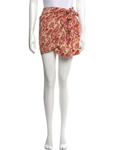 Pre-owned Sézane Paisley Print Mini Skirt In Red