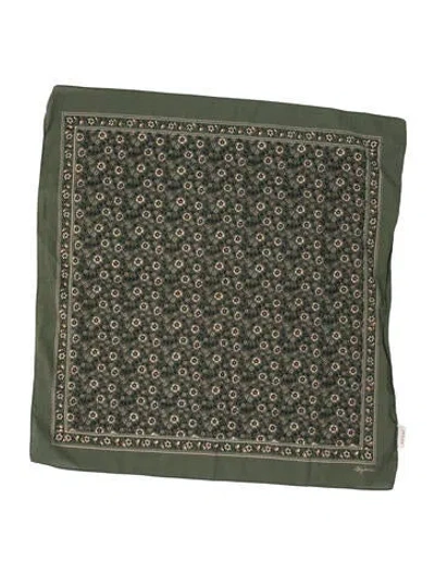 Pre-owned Sézane Paisley Print Scarf In Green
