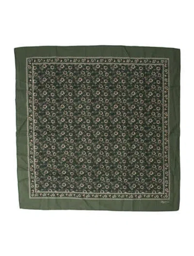 Pre-owned Sézane Paisley Print Scarf In Green