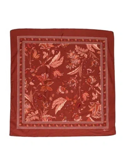 Pre-owned Sézane Paisley Print Scarf In Orange