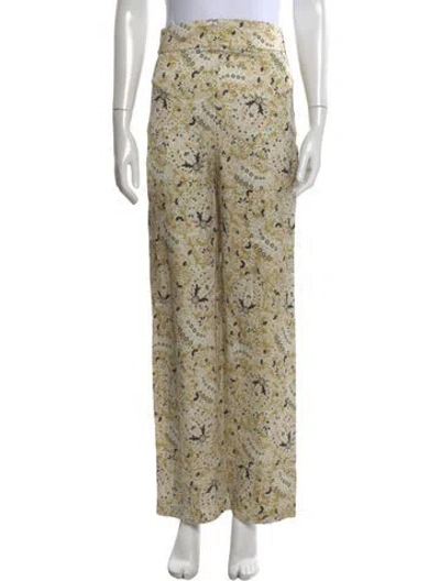 Pre-owned Sézane Paisley Print Wide Leg Pants In Neutral