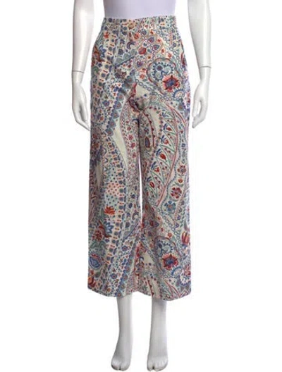 Pre-owned Sézane Paisley Print Wide Leg Pants W/ Tags In Neutrals
