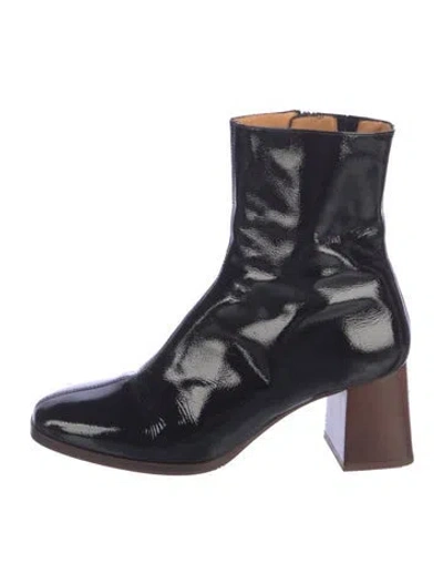 Pre-owned Sézane Patent Leather Boots In Blue