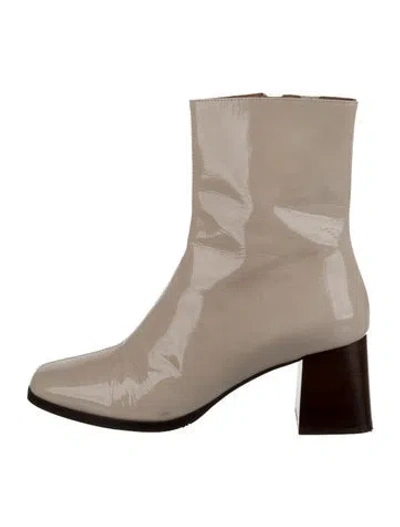 Pre-owned Sézane Patent Leather Boots In Gray