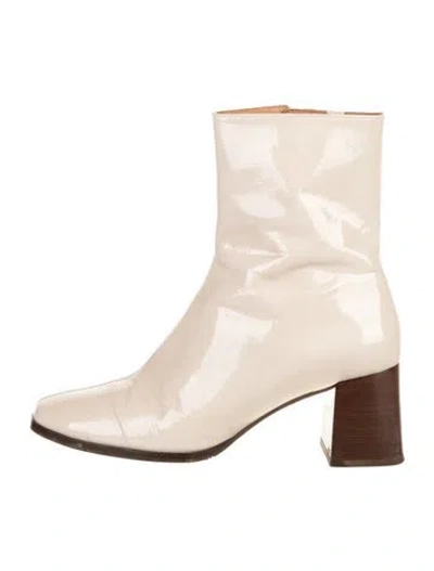 Pre-owned Sézane Patent Leather Boots In Neutral