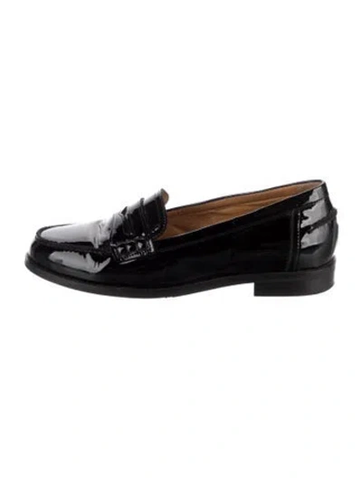 Pre-owned Sézane Patent Leather Loafers In Black