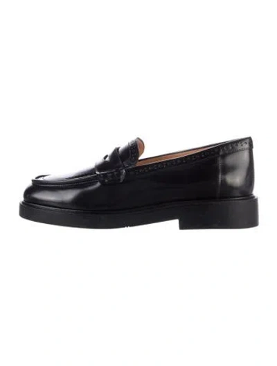 Pre-owned Sézane Patent Leather Loafers In Black
