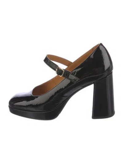 Pre-owned Sézane Patent Leather Pumps In Black