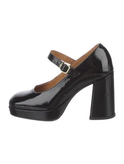 Pre-owned Sézane Patent Leather Pumps In Black