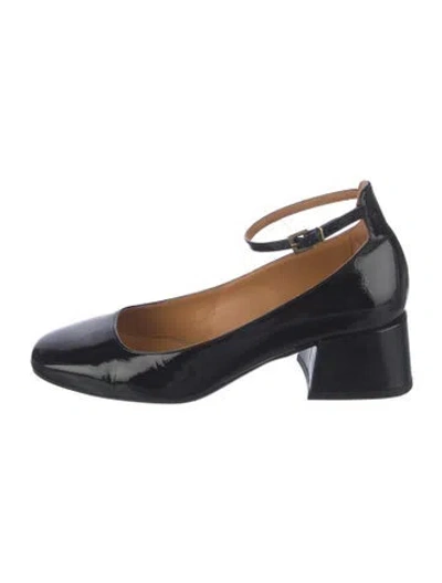 Pre-owned Sézane Patent Leather Pumps In Black