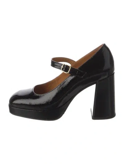 Pre-owned Sézane Patent Leather Pumps In Black