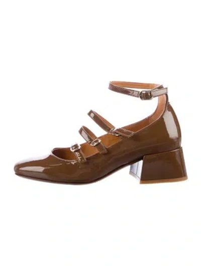 Pre-owned Sézane Patent Leather Pumps In Brown