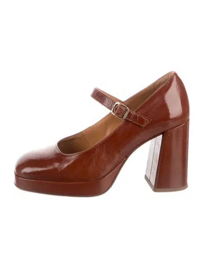 Pre-owned Sézane Patent Leather Pumps In Brown