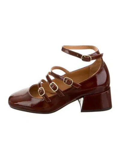 Pre-owned Sézane Patent Leather Pumps In Brown