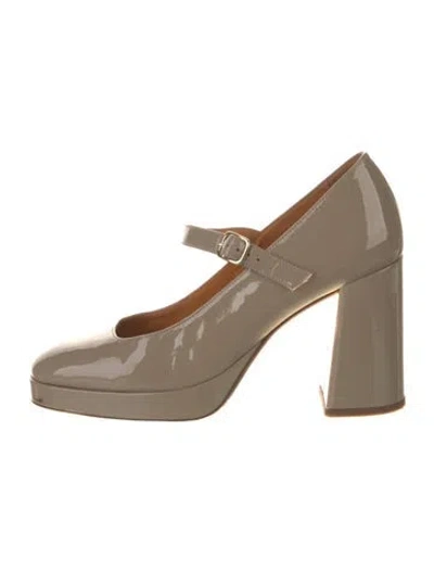 Pre-owned Sézane Patent Leather Pumps In Neutral
