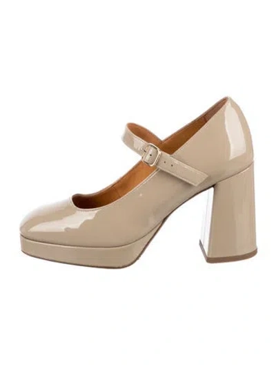 Pre-owned Sézane Patent Leather Pumps In Neutrals