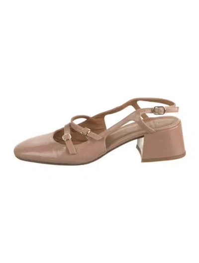 Pre-owned Sézane Patent Leather Pumps In Neutrals