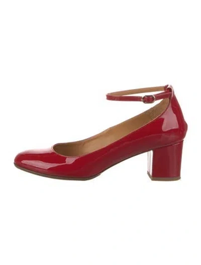 Pre-owned Sézane Patent Leather Pumps In Red