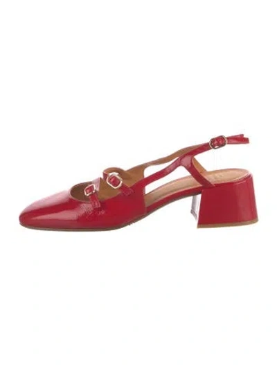Pre-owned Sézane Patent Leather Pumps In Red