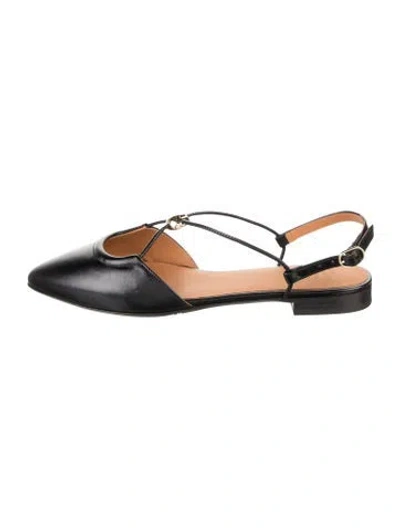 Pre-owned Sézane Patent Leather Slingback Pumps W/ Tags In Black