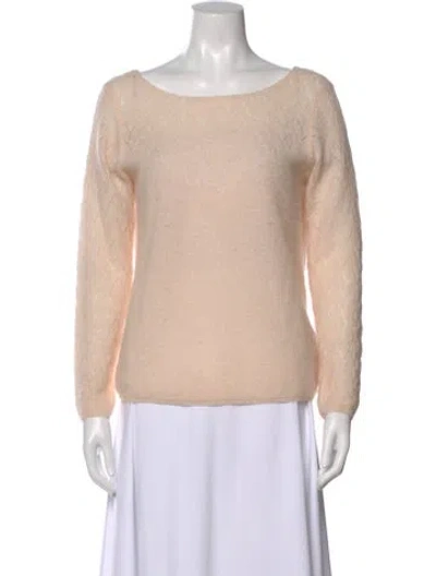 Pre-owned Sézane Patterned Bateau Neckline Sweater In Neutral