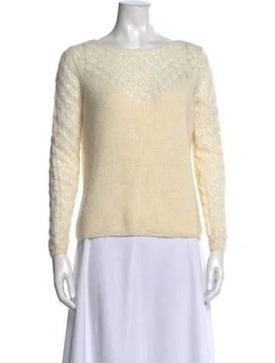 Pre-owned Sézane Patterned Bateau Neckline Sweater In Neutrals