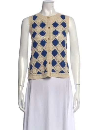 Pre-owned Sézane Patterned Crew Neck Sweater In Neutrals