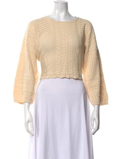 Pre-owned Sézane Patterned Crew Neck Sweater In Neutrals