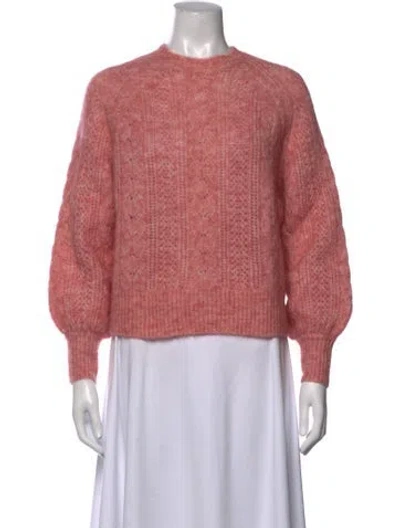 Pre-owned Sézane Patterned Crew Neck Sweater In Pink