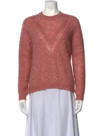 Pre-owned Sézane Patterned Crew Neck Sweater In Pink