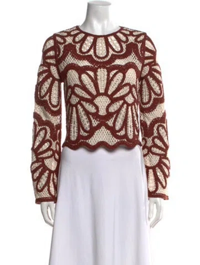Pre-owned Sézane Patterned Crew Neck Sweater W/ Tags In Multi
