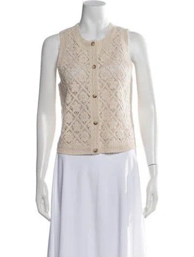 Pre-owned Sézane Patterned Crew Neck Sweater W/ Tags In Neutrals