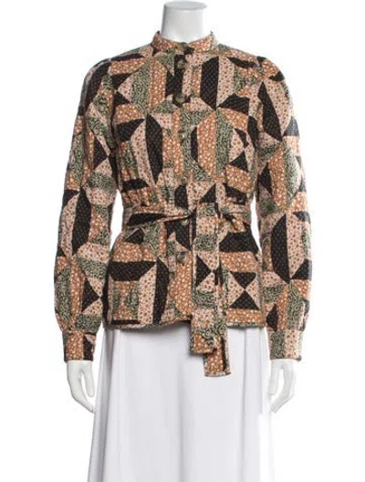 Pre-owned Sézane Patterned Jacket In Orange