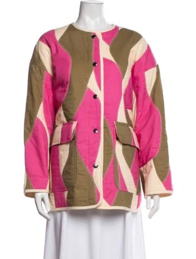Pre-owned Sézane Patterned Jacket W/ Tags In Pink