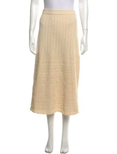 Pre-owned Sézane Patterned Long Skirt W/ Tags In Neutrals