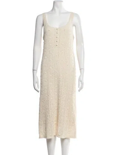 Pre-owned Sézane Patterned Midi Length Dress In Neutrals