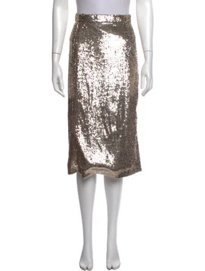 Pre-owned Sézane Patterned Midi Length Skirt In Neutrals