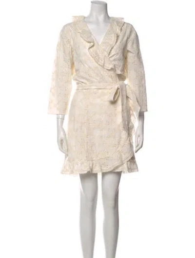Pre-owned Sézane Patterned Mini Dress In Neutral
