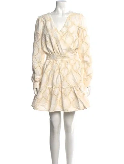 Pre-owned Sézane Patterned Mini Dress In Neutral