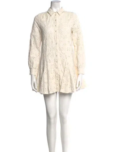 Pre-owned Sézane Patterned Mini Dress In Neutrals