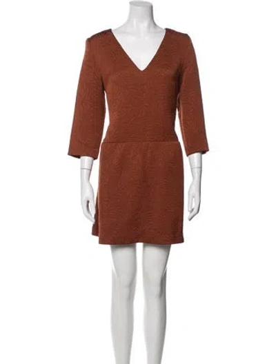 Pre-owned Sézane Patterned Mini Dress In Neutrals