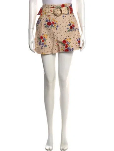 Pre-owned Sézane Patterned Mini Shorts In Neutral