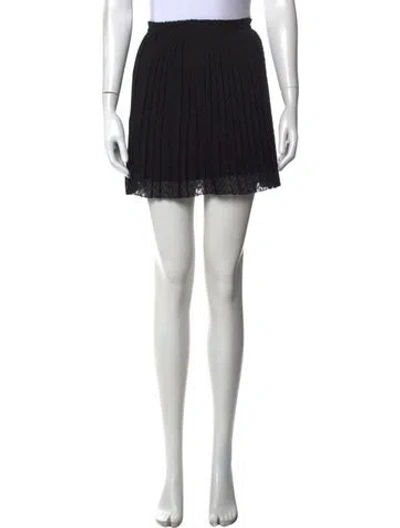 Pre-owned Sézane Patterned Mini Skirt In Black