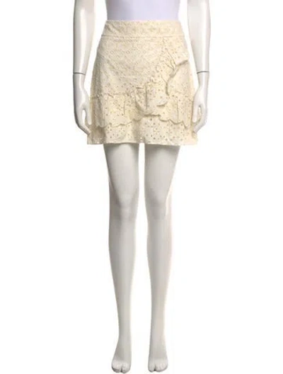 Pre-owned Sézane Patterned Mini Skirt In Gold/metallic