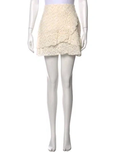 Pre-owned Sézane Patterned Mini Skirt In Neutral