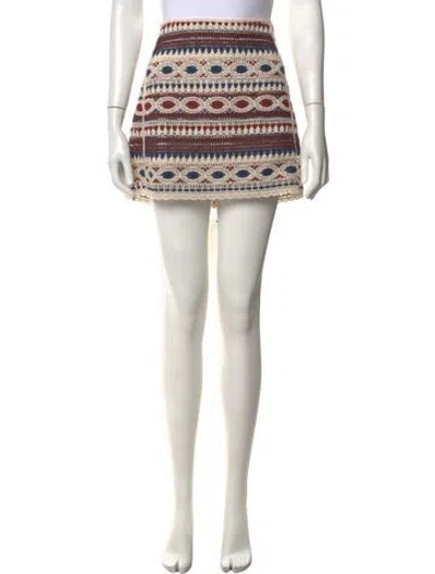 Pre-owned Sézane Patterned Mini Skirt In Neutrals