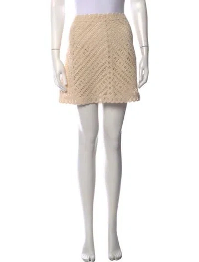 Pre-owned Sézane Patterned Mini Skirt In Neutrals